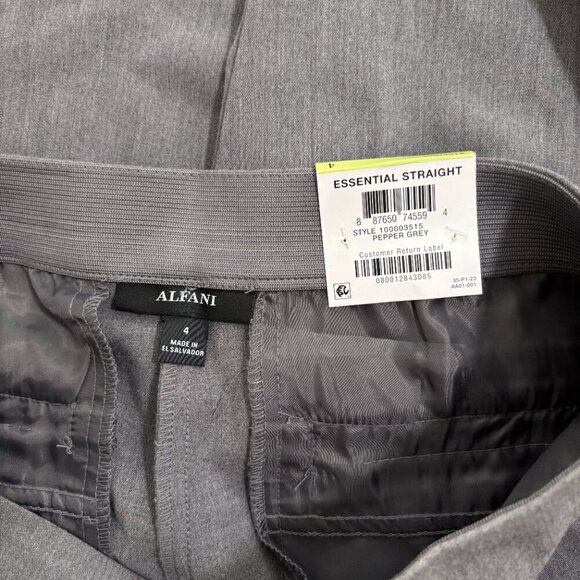 Alfani Women's Straight-Leg Grey Dress Pants NWT - Picture 9 of 9